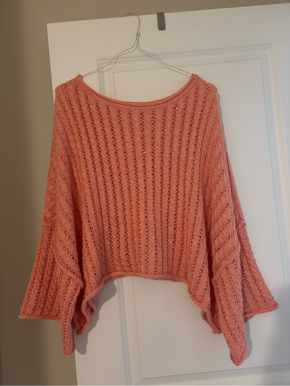 such a fun open knit sweater!